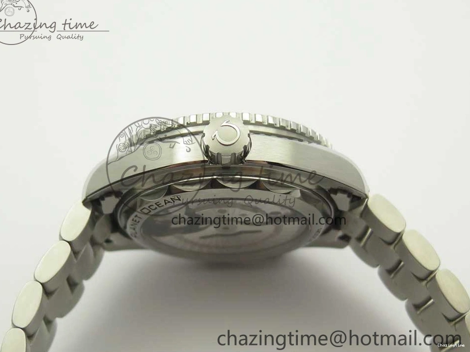 0407 Trendy Planet Ocean 43.5mm SS VSF 1:1 Best Edition Black Ceramic Bezel and Dial on SS Bracelet A8900 Super Clone 7973